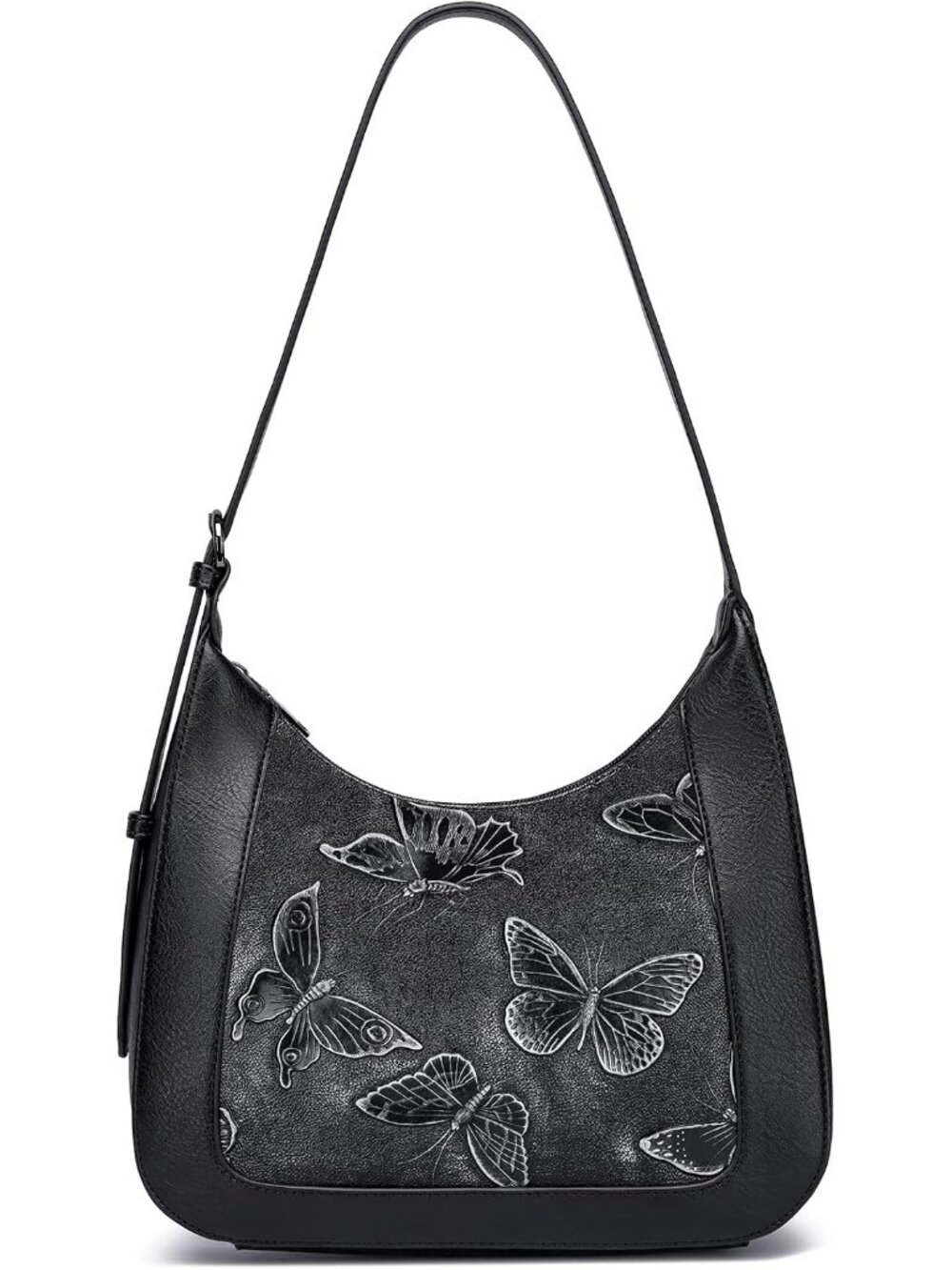 Shoulder Bag for Women, Small Vegan Leather Butterfly Hobo Purse